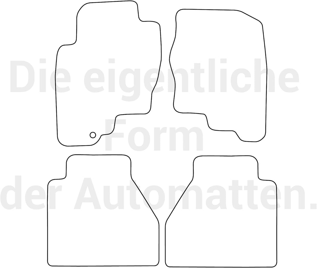 moto-MOLTICO Fussmatten Auto Velours Autoteppiche Schwarz Automatten Set 4-teilig passend für Nissan