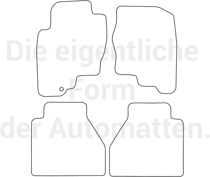 moto-MOLTICO Fussmatten Auto Velours Autoteppiche Schwarz Automatten Set 4-teilig passend für Nissan