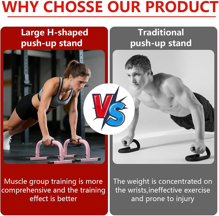 Parallettes Bars, Parallettes Liegestützgriffe Calisthenics, 300Kg/661lbs Push Up Stand Bars Equipme