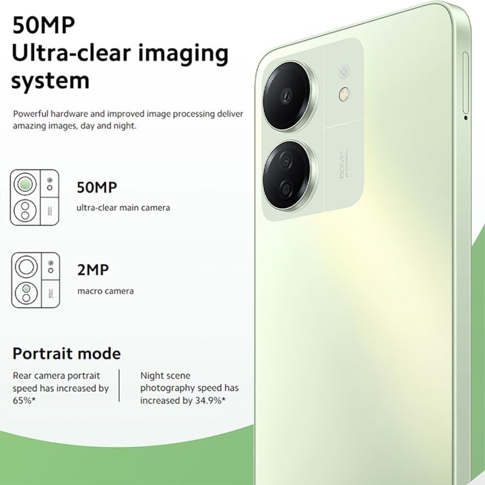 Xiaomi Redmi 13C Unlocked Smartphone 8GB RAM 256GB ROM 6.74" 90Hz Display 50MP Triple Camera 5000mAh
