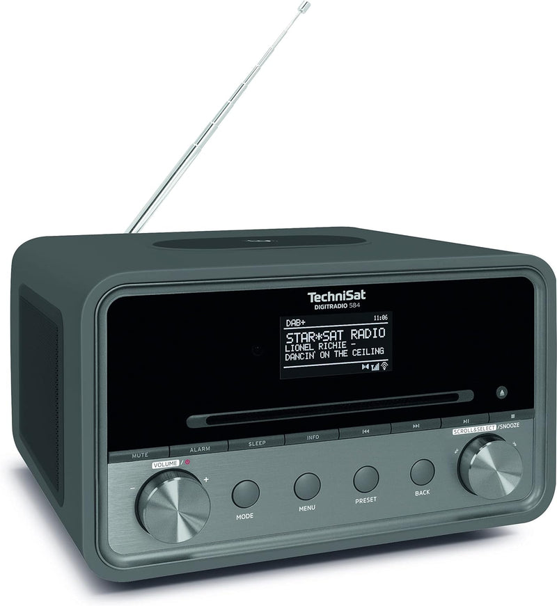 TechniSat DIGITRADIO 584 – Stereo DAB+ Internetradio (CD-Player, Wireless-Charging, WLAN, Bluetooth,