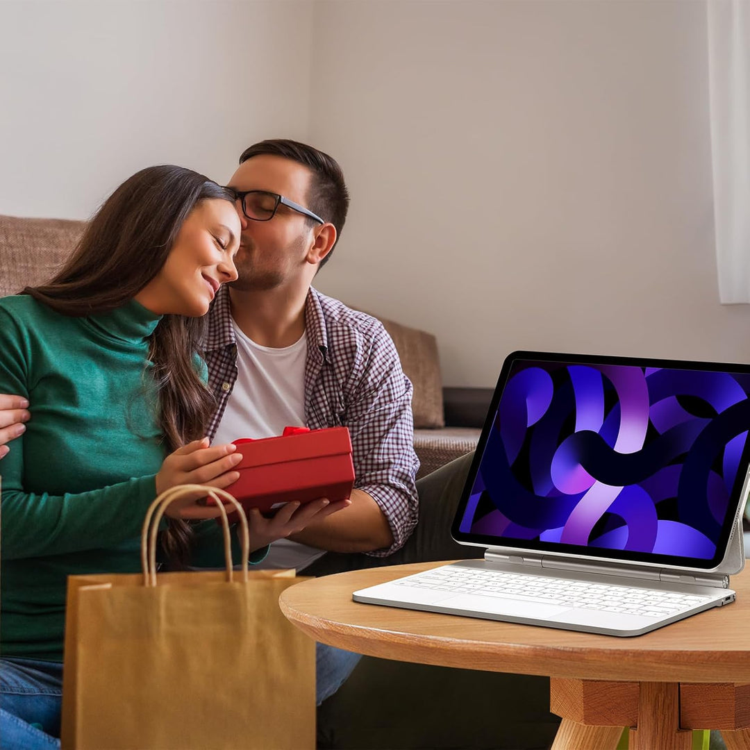 TECURS Magnetische Tastatur Hülle für iPad Air 11 Zoll (M4/M3/M2, 2026/2025/2024) /Air 5/4, Magic Ke