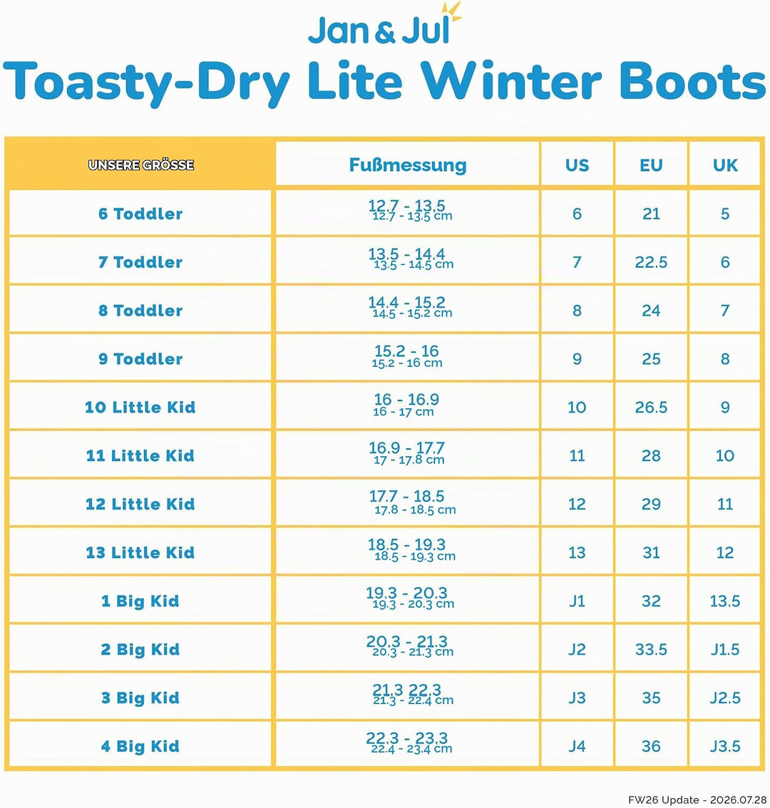 Jan &amp; Jul Wasserdichte Winter-Stiefel für Kinder mit Fleece Gefüttert 21 EU Grau Birke, 21 EU Grau B
