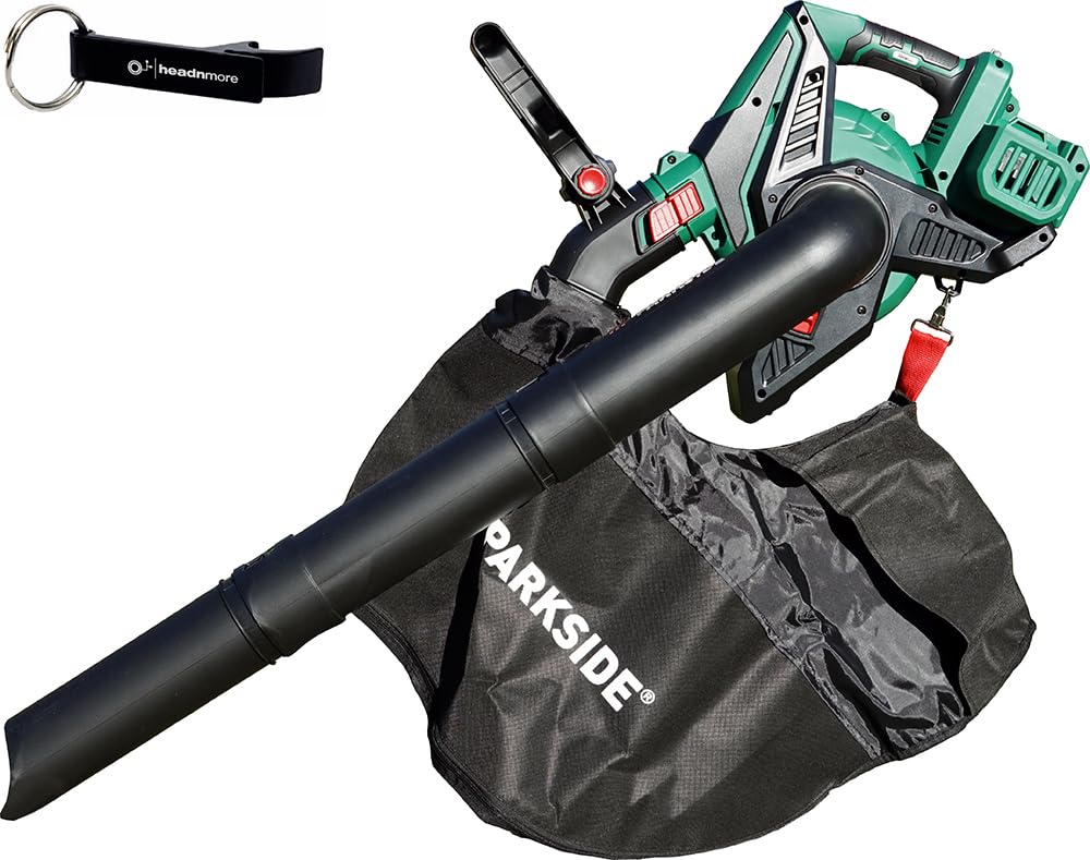 HEADNMORE® Bundle - Parkside® 40V Akku Laubsauger Laubbläser PLSA 40-Li D3 (ohne Akku) + Schlüsselan
