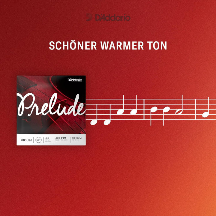 D'Addario J1010-4/4M Prelude Satz umsponnen (A Nickel), Heavy Tension für Cello 4/4 Scale Full Set,