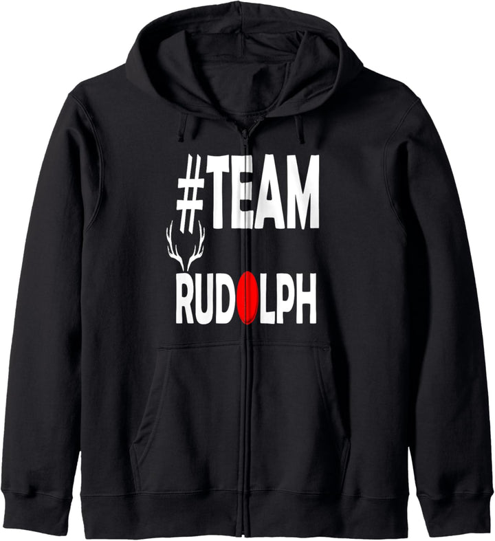 Team Rudolph-Cool Weihnachten Rentier Kostüm Pullover Kapuzenjacke