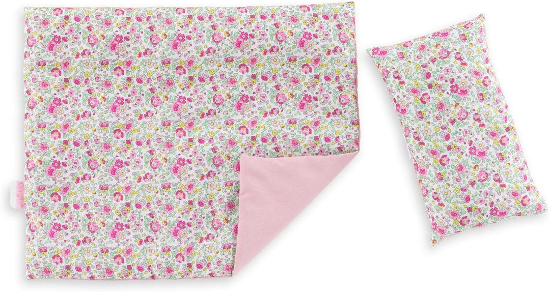 Corolle 9000141370 - Mon Grand Poupon Holzbett, Holzbett mit Kissen und Decke für alle 30-36cm Puppe