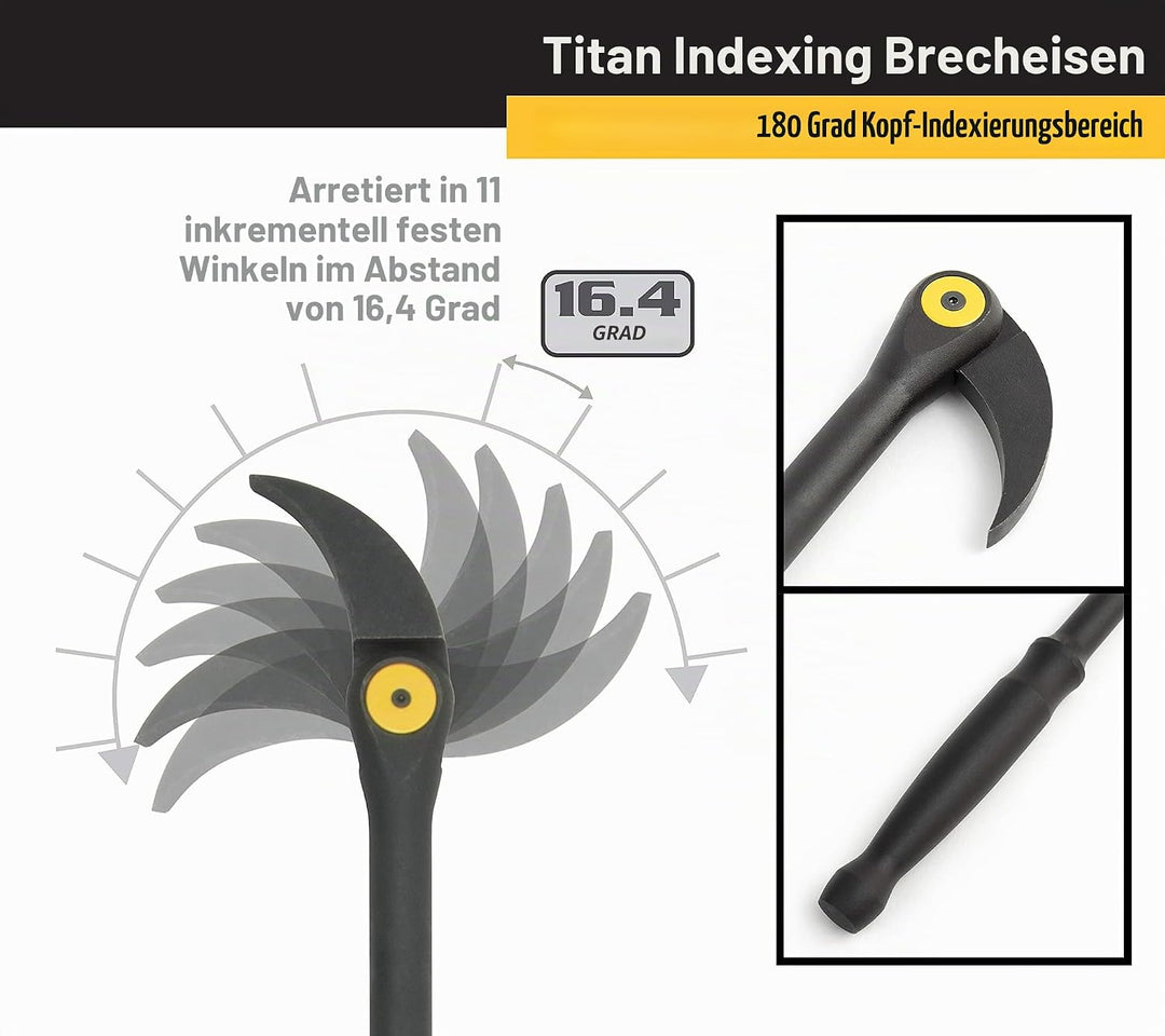 Titan Tools 17808 indexable Pry Bar, 17808 8 Inches, 8 Inches