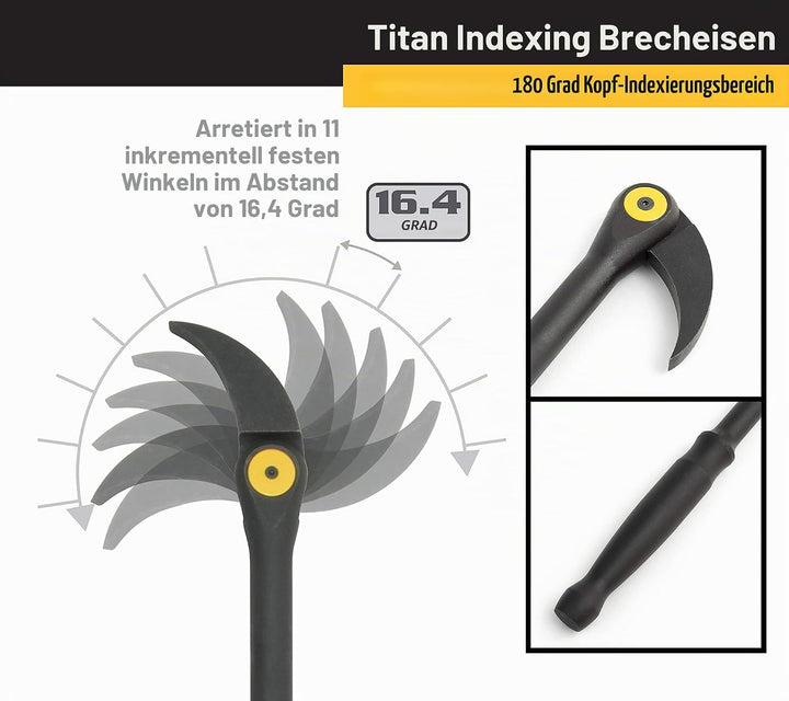 Titan Tools 17808 indexable Pry Bar, 17808 8 Inches, 8 Inches