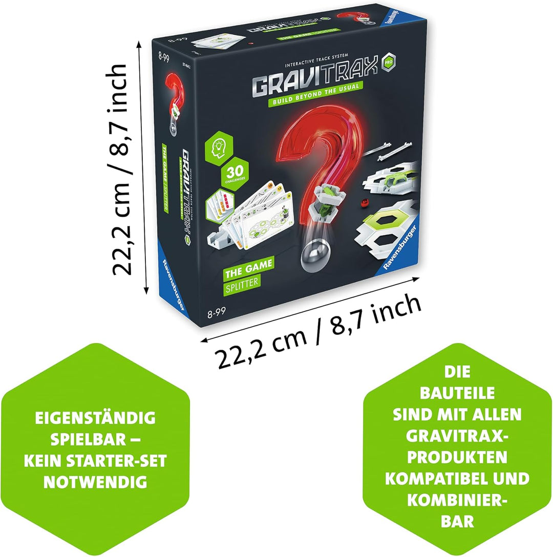 Ravensburger GraviTrax PRO The Game Splitter - Logikspiel für Kugelbahn Fans , Konstruktionsspielzeu