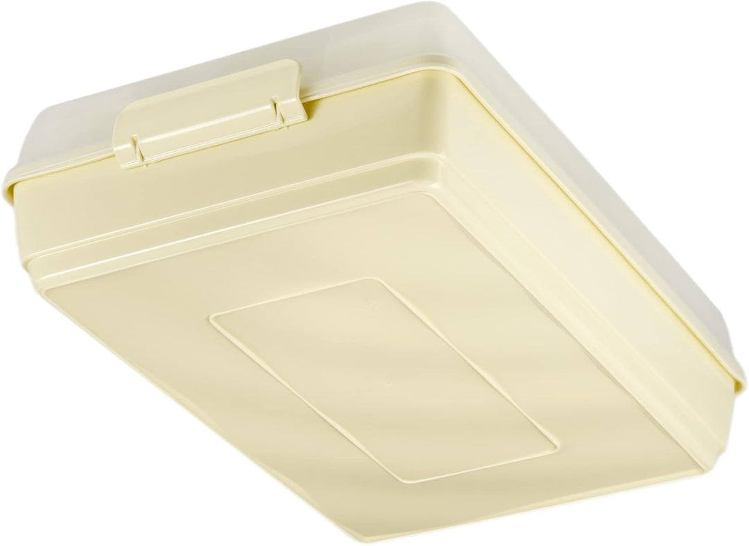 KADAX Kuchenbox mit Deckel, 43 x 30 x 12,5 cm, Kuchenbehälter aus Kunststoff, Transport-Box mit Grif