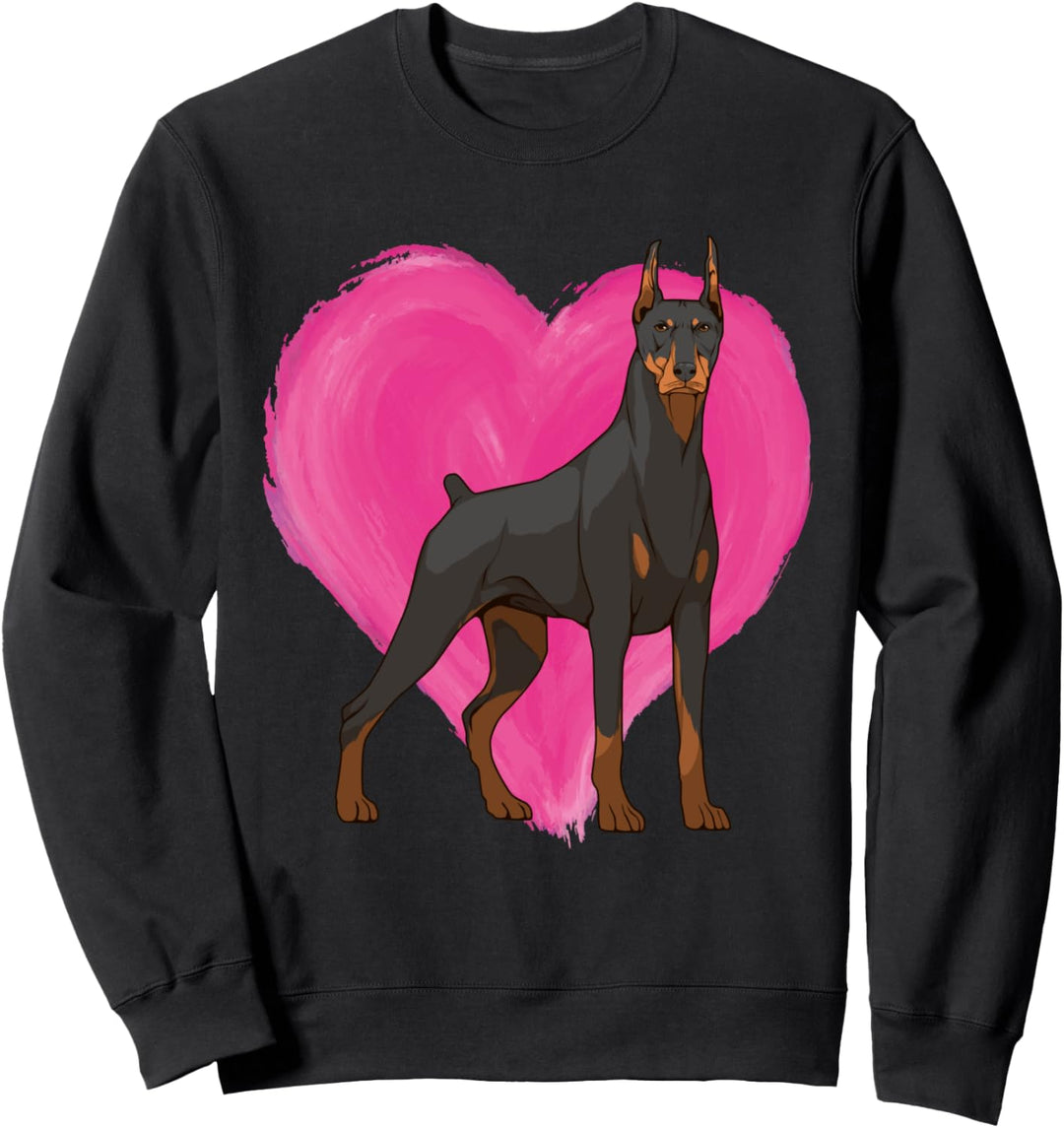 Dobermann Herz Design Hund Liebe Love Dobermänner Sweatshirt