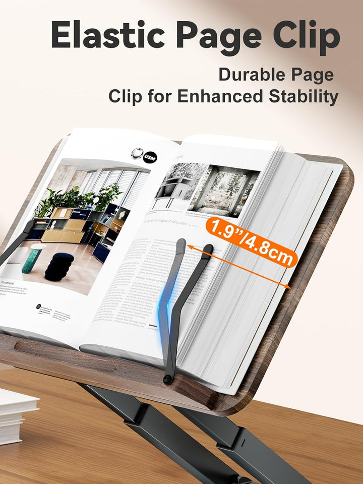 Tounee Buchständer, Teleskop-Buchhalterständer, höhenverstellbar, ausziehbares Design, ergonomischer