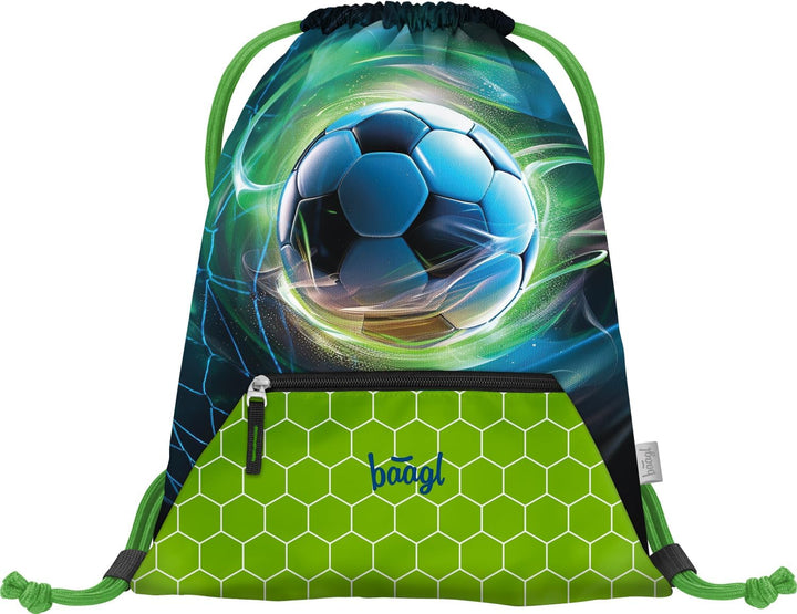 Baagl Schulranzen Jungen Set 3 Teilig (Zippy Schultasche für 1. Klasse, Mäppchen, Turnbeutel), Grund