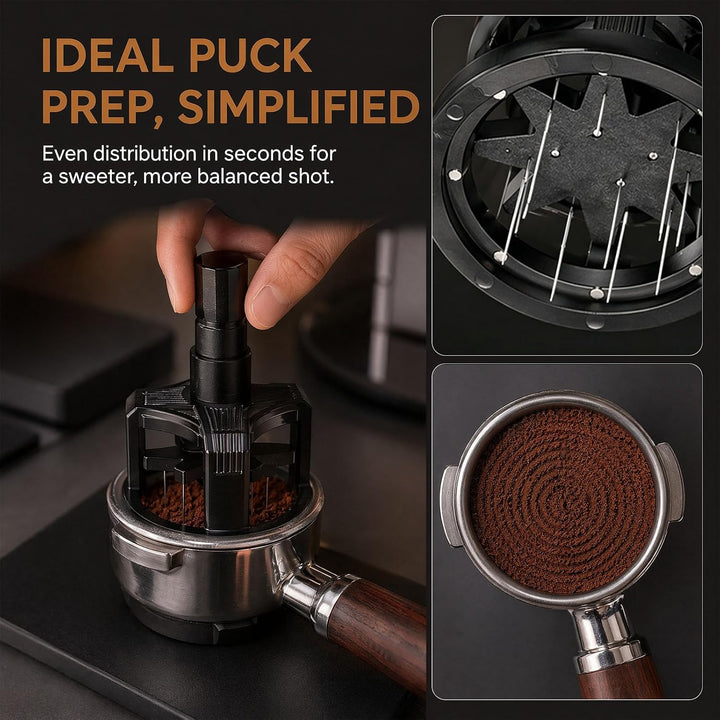 Espresso Nadel Verteiler 58mm Kaffeeverteiler Nadeln Kaffee Tamper Nadel | Verteilerwerkzeug mit 8 N