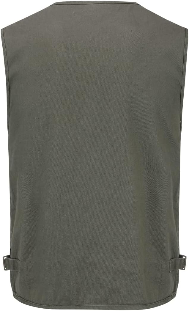 YOUTHUP Anglerweste Herren Outdoor Weste Multi-Tasche Ärmellose Jagd Herrenwesten Leicht Safari Wand