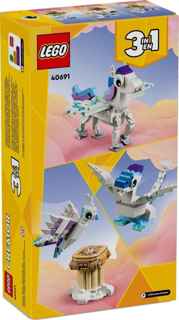 LEGO Creator Mythisches Pegaso, 3-in-1-Set zum Bauen, Spiele für Kinder, Mädchen, Jungen und Mädchen