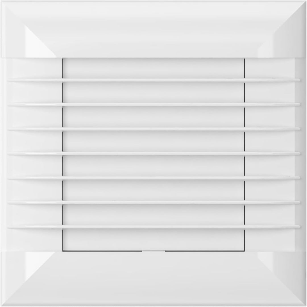 Vlano FLAP 100/125/150 Badlüfter mit automatischen Jalousien, Standard, WC Lüfter, Wandmontage, Weis