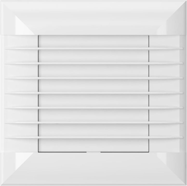 Vlano FLAP 100/125/150 Badlüfter mit automatischen Jalousien, Standard, WC Lüfter, Wandmontage, Weis