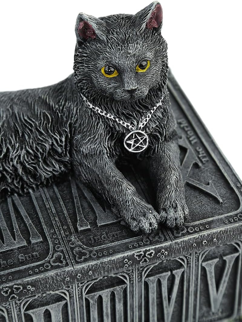 Nemesis Now, Tarot-Box des Wächters des Glücks, 17 cm, Schwarz, Kunstharz, Einheitsgrösse