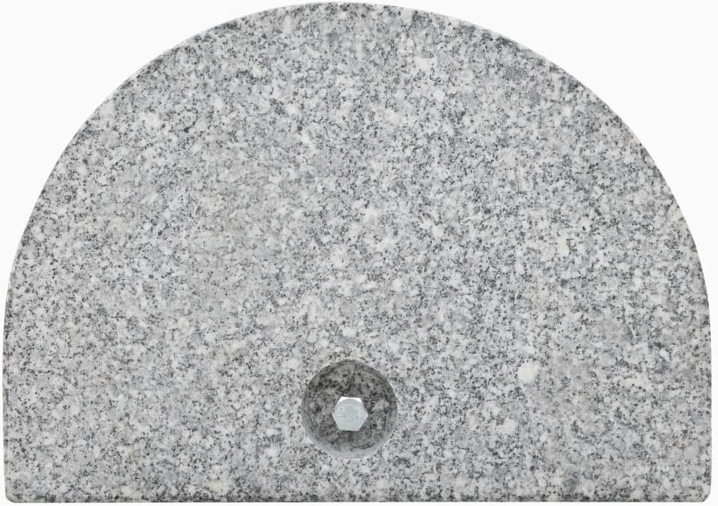 vidaXL Sonnenschirmständer Granit 10kg Schirmfuss Schirmständer Schirm Ständer Gebogen/10 kg Grau, 1