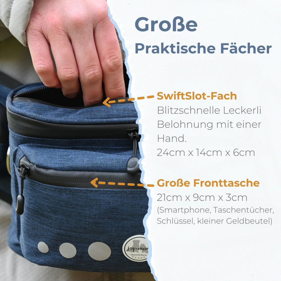 Leckerlitasche für Hunde - wasserdichte Hunde Leckerlitasche & Bauchtasche Hundetraining, Gassi Tasc
