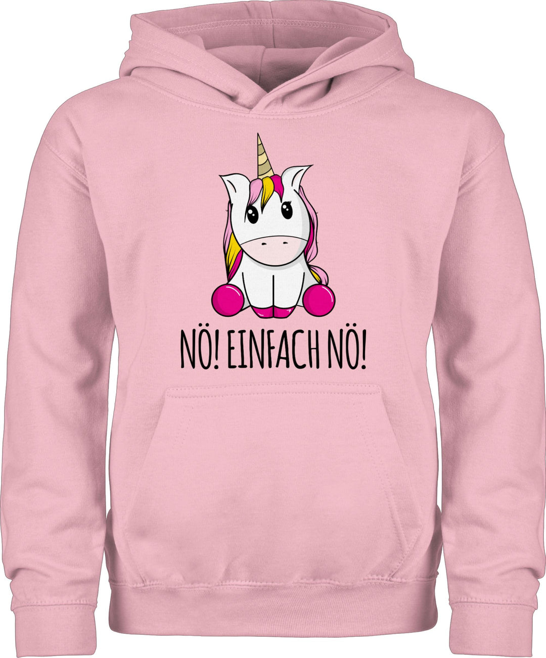 Shirtracer - Kinder Hoodie Jungen Mädchen - Statement Sprüche - Nö! Einfach Nö! Einhorn Unicorn Lust