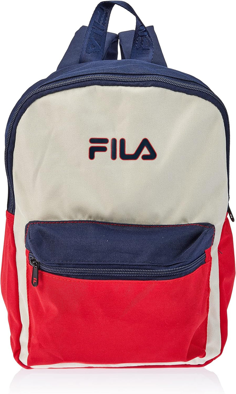 FILA Unisex Kinder Bury Small Easy Backpack-Medieval Blue-Antique White-True Red-OneSize Rucksack