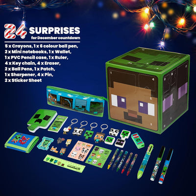 Minecraft Adventskalender 2023 Kinder - 24 Überraschungen, Schreibwaren, Spielzeug Ab 3 Jahre Junge