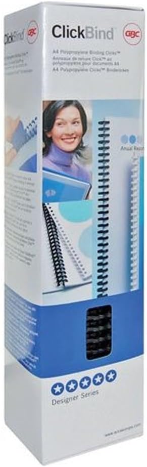 GBC 387340E ClickBind Binderücken Bis zu 145 Blatt, weiss, 16mm (50er Pack), 16mm