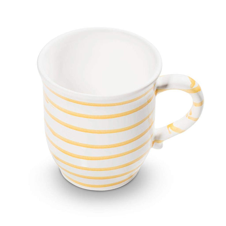 GMUNDNER KERAMIK Schokotasse Füllmenge : 0.3 Liter Gelbgeflammt Geschirr, handgemacht in Österreich