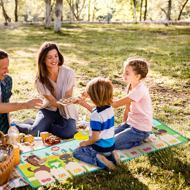 KOMFOTTEU Boden Klaviermattemit 10 Tiergeräuschen, Klaviermatte mit 10 Tasten & 10 eingebauten Liede