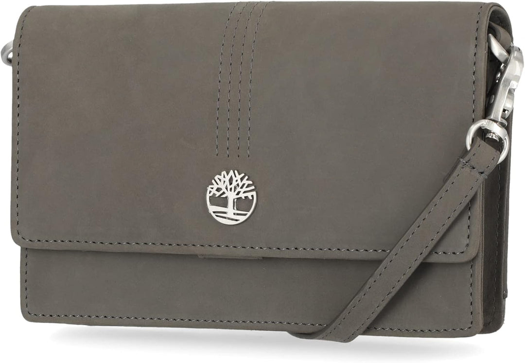 Timberland Damen Leather Crossbody Bag Wallet Purse Umhängetasche aus RFID-Leder, Castlerock (Nubuk)