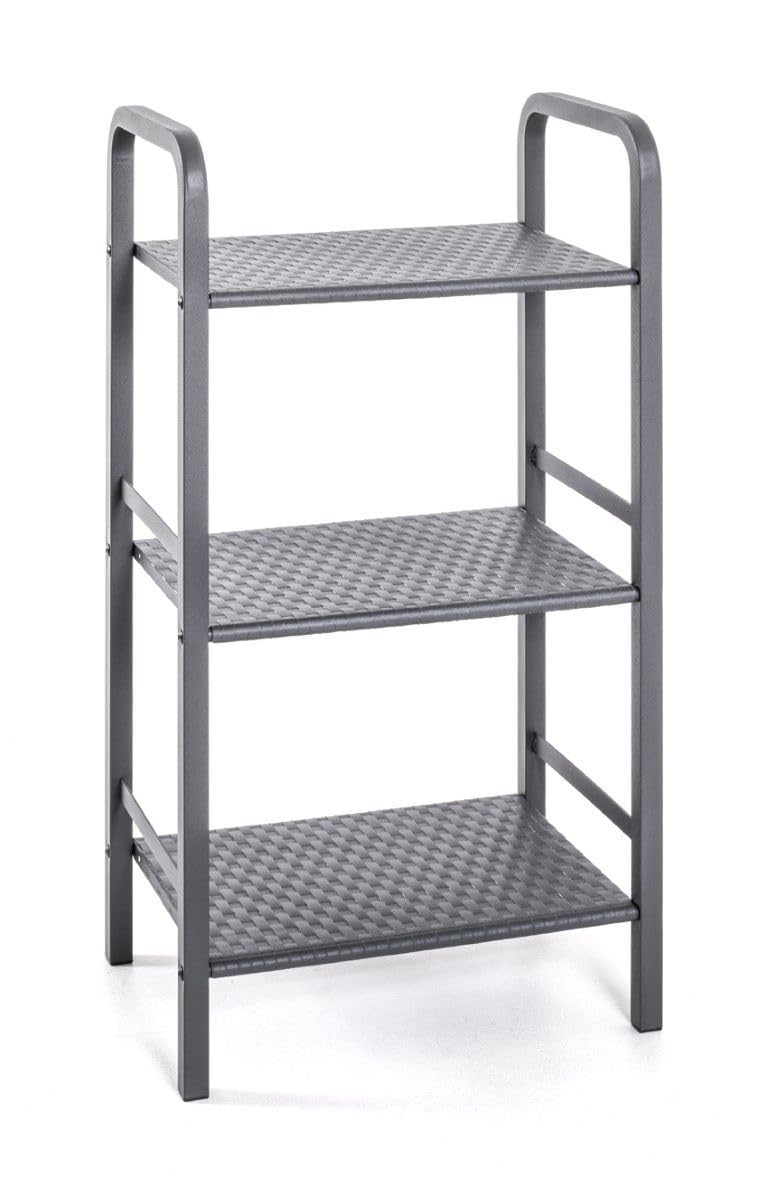 HAKU Möbel Regal, Metall, grau, B 40 x T 28 x H 81 cm 40 x 28 x 81 cm, 40 x 28 x 81 cm