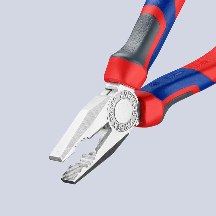 KNIPEX 03 05 180 Kombizange mit Comfort-Griffen verchromt 180 mm 180 mm verchromt Mit Mehrkomponente