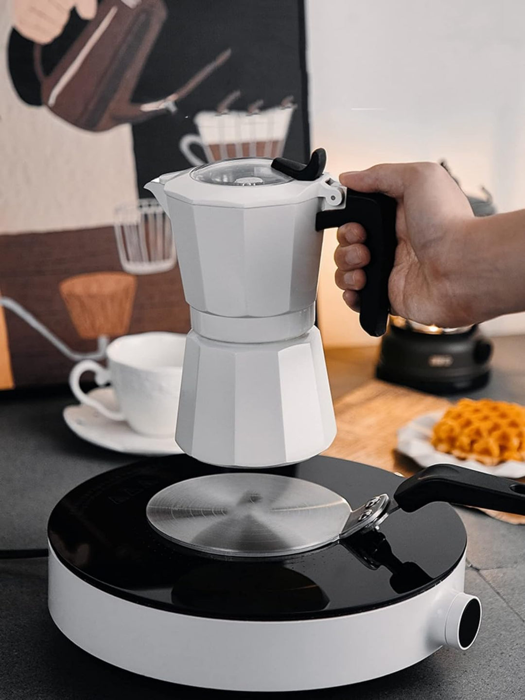 NISPOTDOR Wärme-Induktions-Diffusorplatte, Edelstahl, Wärme-Diffusor, Kochen, Induktion, Adapter, Si