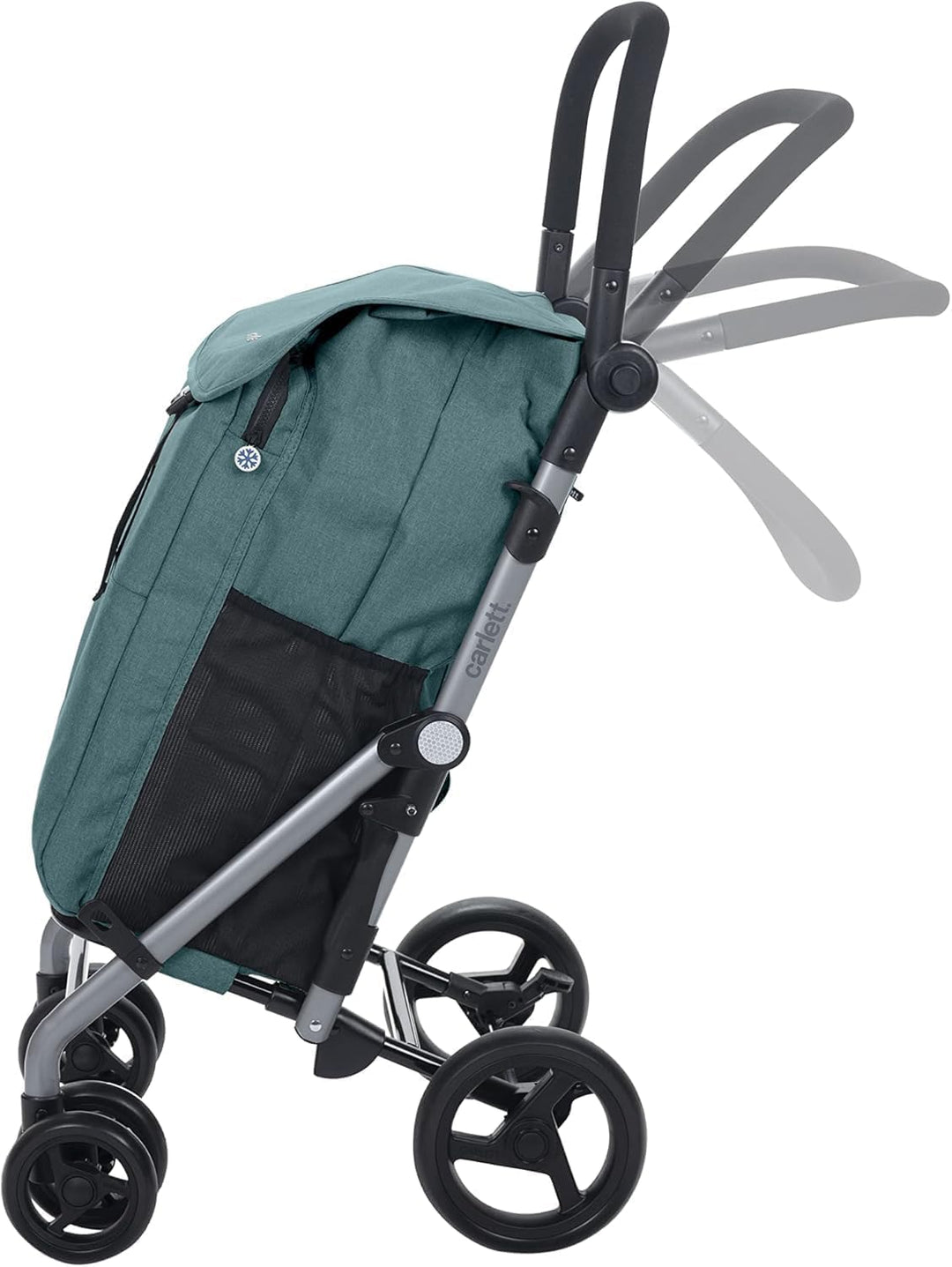 CARLETT | Einkaufstrolley mit 4 Rädern | Lett430 CLASSIC duo | Zusammenklappbarer Einkaufswagen mit