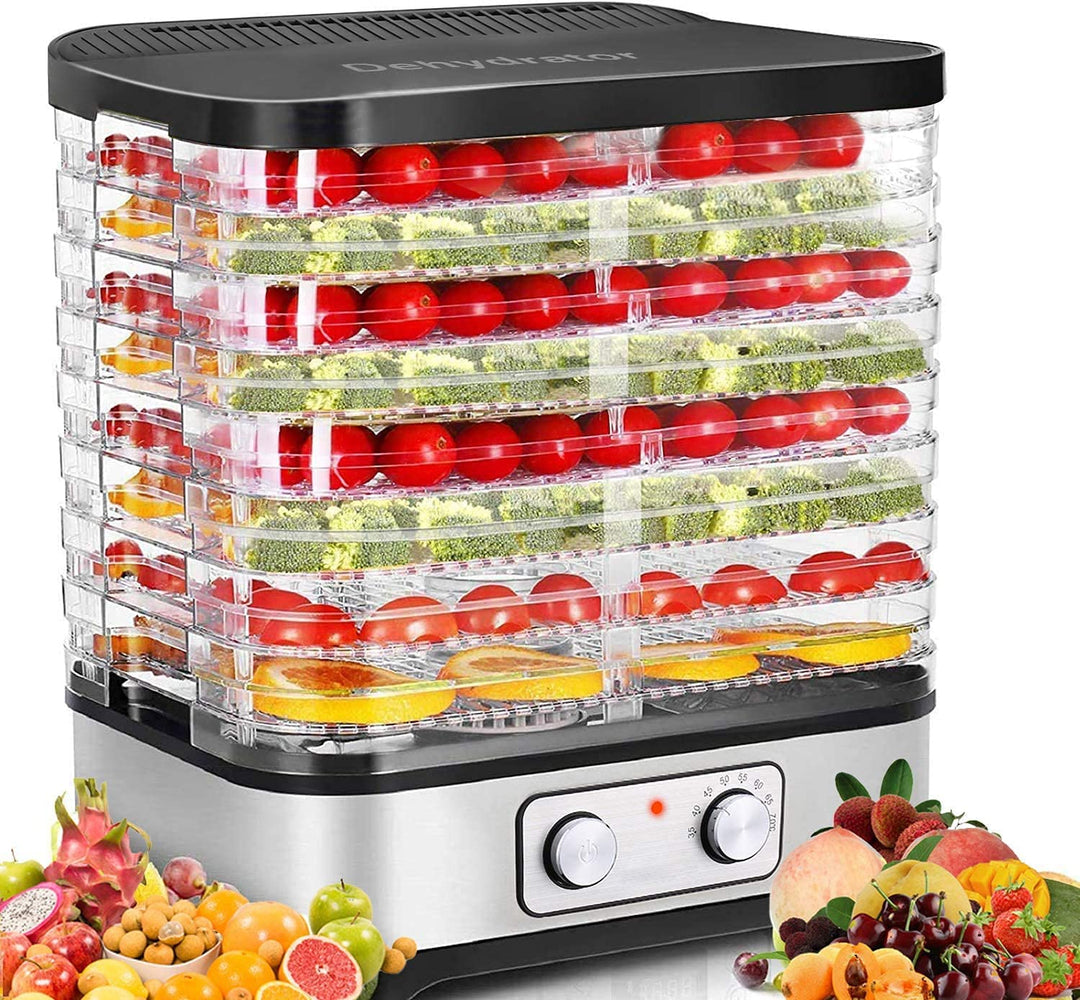 COOCHEER Dörrautomat Dörrapparat für Obst und Gemüse,Lebensmitteltrockner, 400W mit Temperatur einst