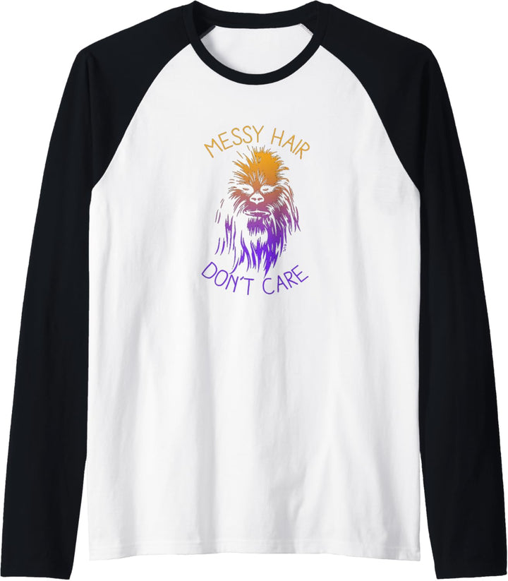 Star Wars Chewbacca Messy Hair Don't Care Raglan