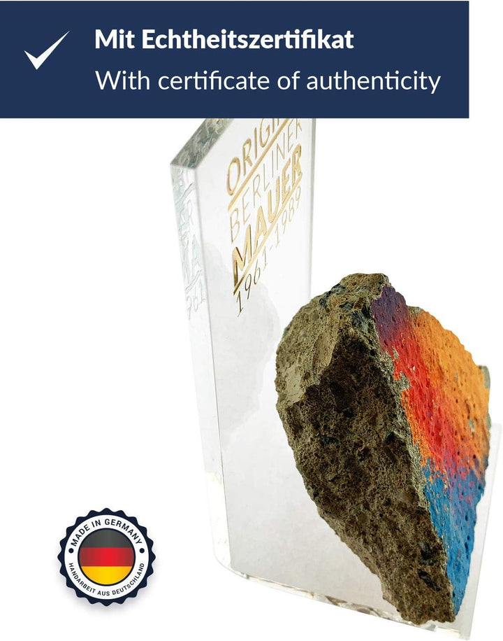 ORIGINAL Berliner Mauer-Stein | authentisches Stück mit Echtheitszertifikat | Handarbeit direkt aus