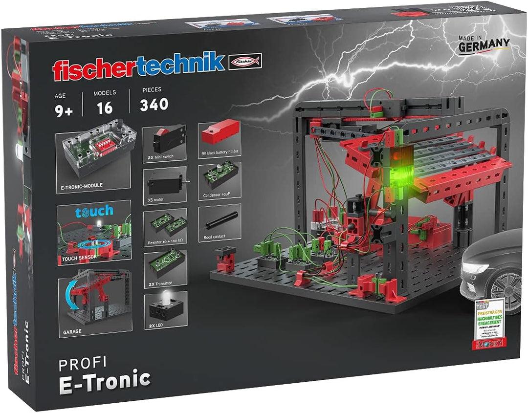 fischertechnik 559883 PROFI E-tronic – ab 9 Jahren &amp; 559876 PROFI Strong Pneumatics – Bausatz für Ki