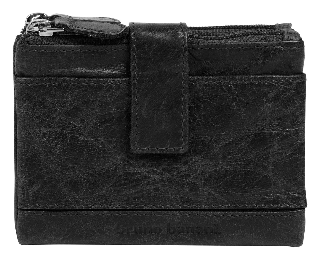 bruno banani Geldbörse Echt Leder schwarz Damen - 021751, Schwarz