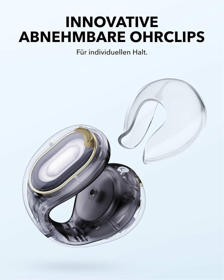 soundcore C30i by Anker, Open-Ear Earbuds, Clip On Kopfhörer, Leichtes Design, Stabiler Halt, Abnehm