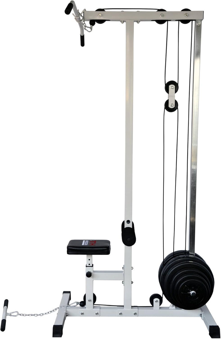 TrainHard Latmaschine Latzugturm Latzugstation Seilzug mit Gewichten 47,5KG