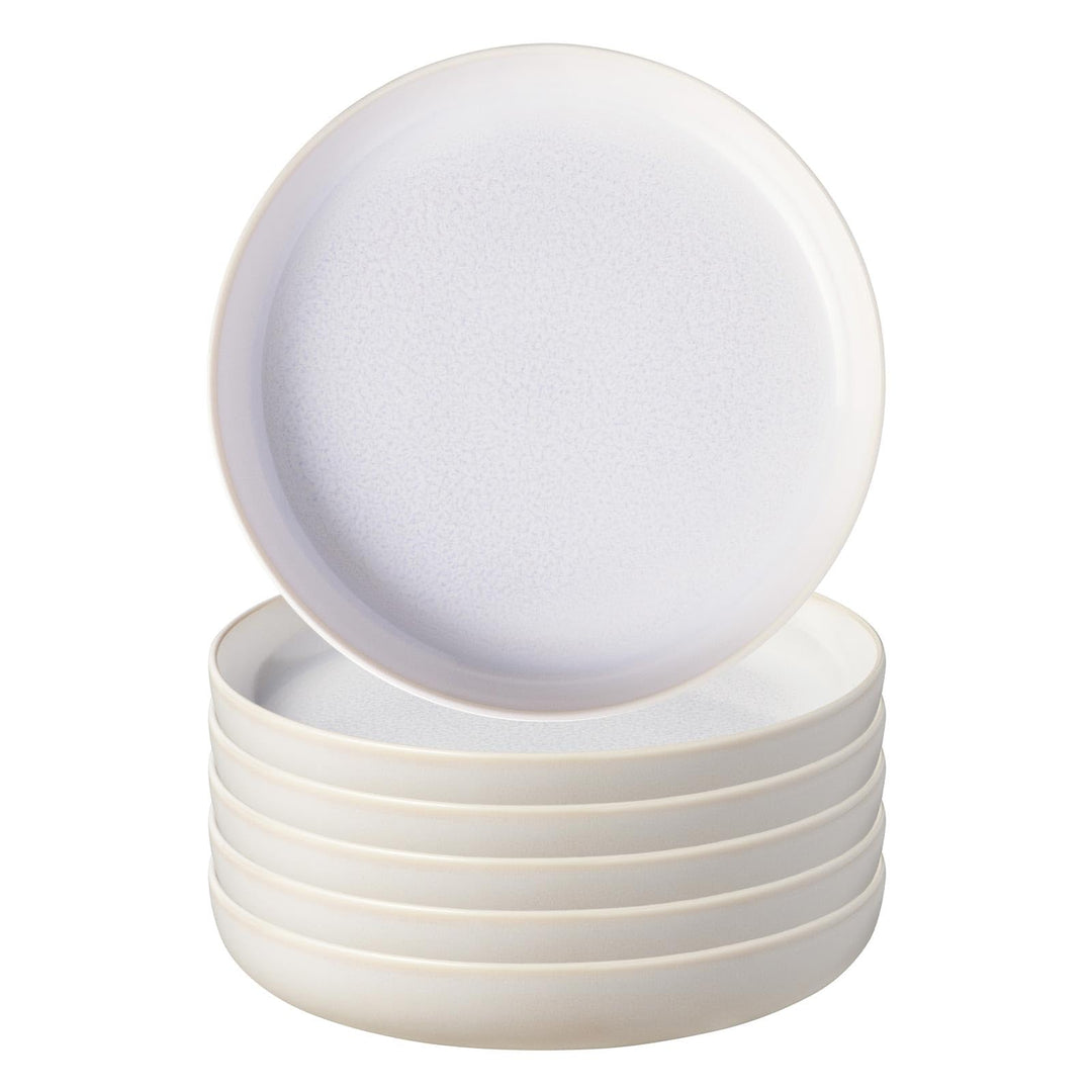Villeroy & Boch like. by Crafted Cotton Suppenteller 6er Set, 22 cm, Tiefer Teller mit Reaktivglasur