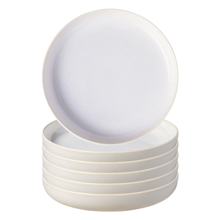 Villeroy & Boch like. by Crafted Cotton Suppenteller 6er Set, 22 cm, Tiefer Teller mit Reaktivglasur
