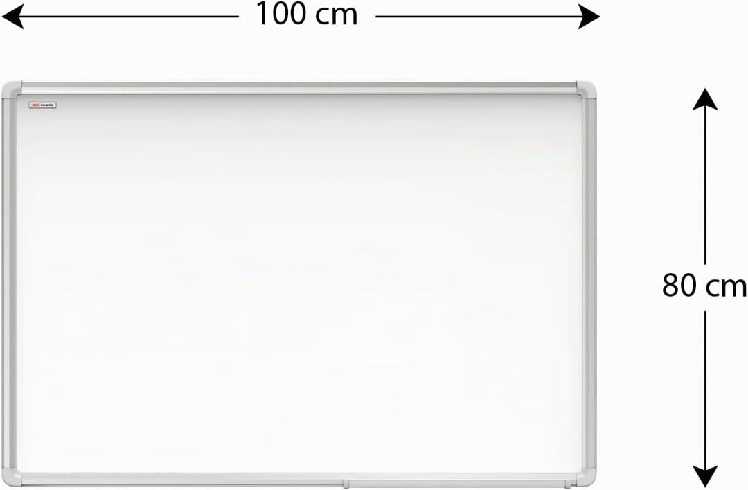 Allboards, magnetisches Whiteboard mit Expo-Alurahmen, trocken abwischbar und beschreibbar, wandmont