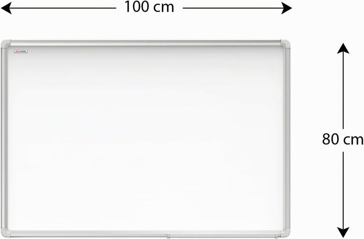 Allboards, magnetisches Whiteboard mit Expo-Alurahmen, trocken abwischbar und beschreibbar, wandmont
