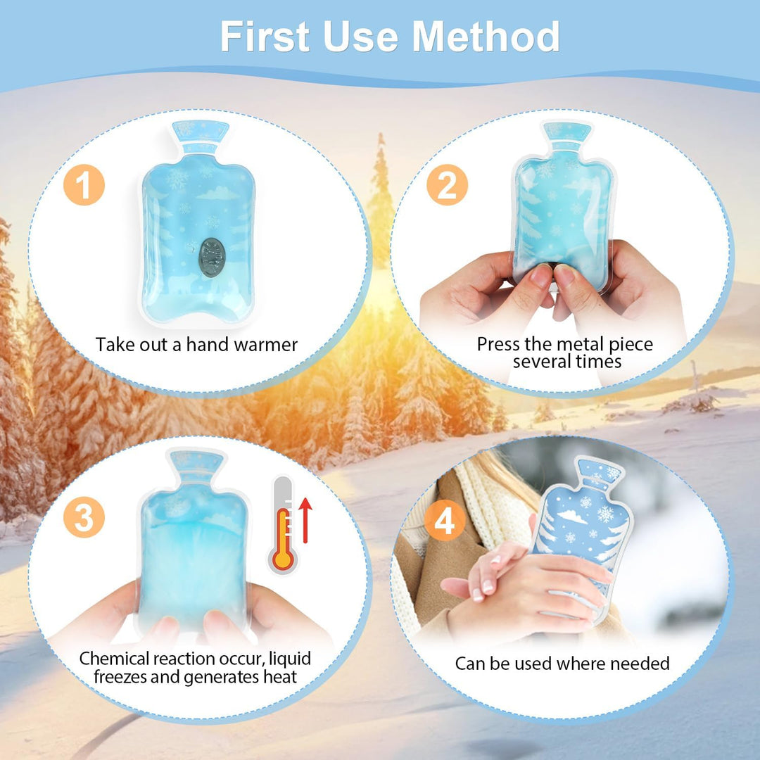 Handwärmer Taschenwärmer Set, 6 Stücke Taschenwärmer Wiederverwendbar Kinder mit Winter Motiven, Kle