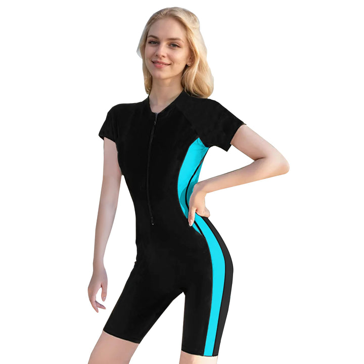Beachkini Elegant und Funktional Kurzarm,Ärmellos,Langarm Damen Badeanzug für Surfen,Strand,Sonnenba